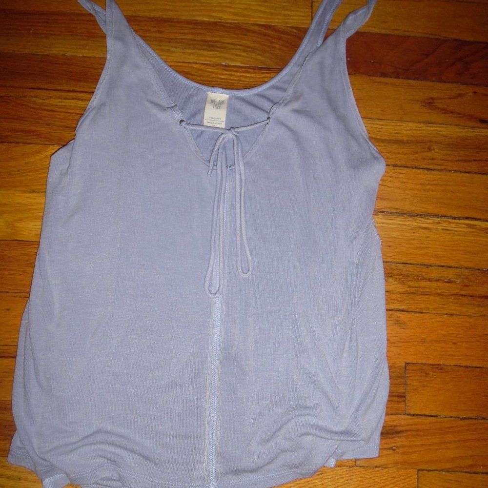 We the Free People Lavender Soft Tie Front Twist Strap Tank Sz Small
